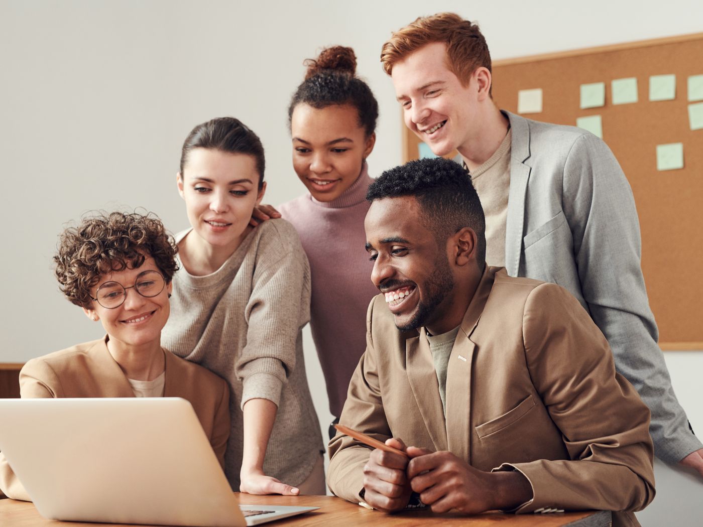 Marketing team reviewing campaign performance